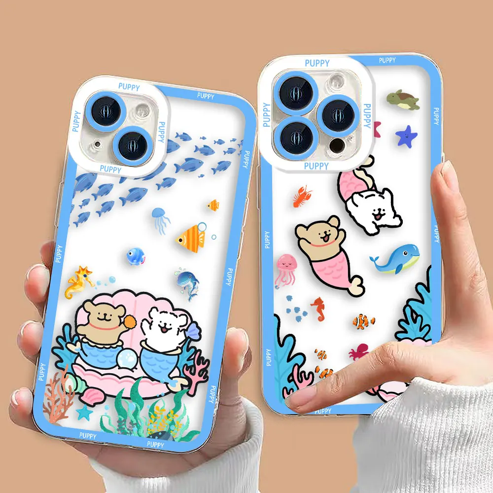 

Cartoon moon puppy Clear Soft Silicone Phone Case For Xiaomi POCO X4 X3 NFC GT M4 M3 11 11T PRO LITE NE 4G 5G Case Funda Shell