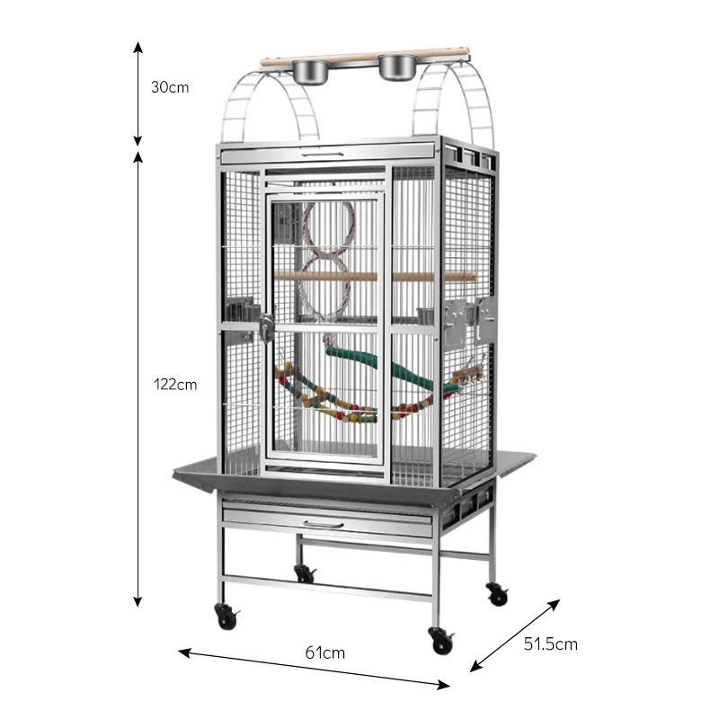 Affordable price canary parrot budgie garden cage handmade decorative metal iron cage for pet birds