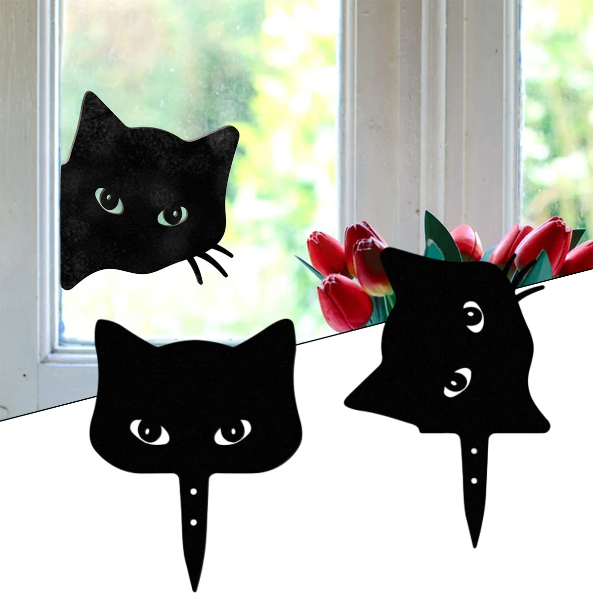 

1pcs Peeping Cat Logo Lawn Garden Ground Plug Outdoor Decoration