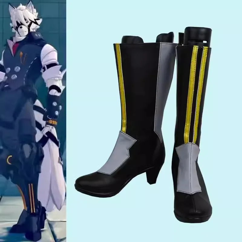 Game Zenless Zone Zero Von Lycaon Cosplay Shoes PU Leather Shoes Halloween Carnival Boots Cosplay Props Custom Made