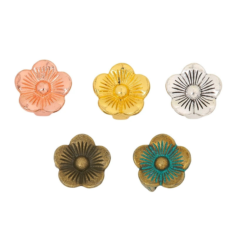 30pieces (flower) vintage zinc alloy charm metal pendant DIY jewelry discovery making accessories 1143