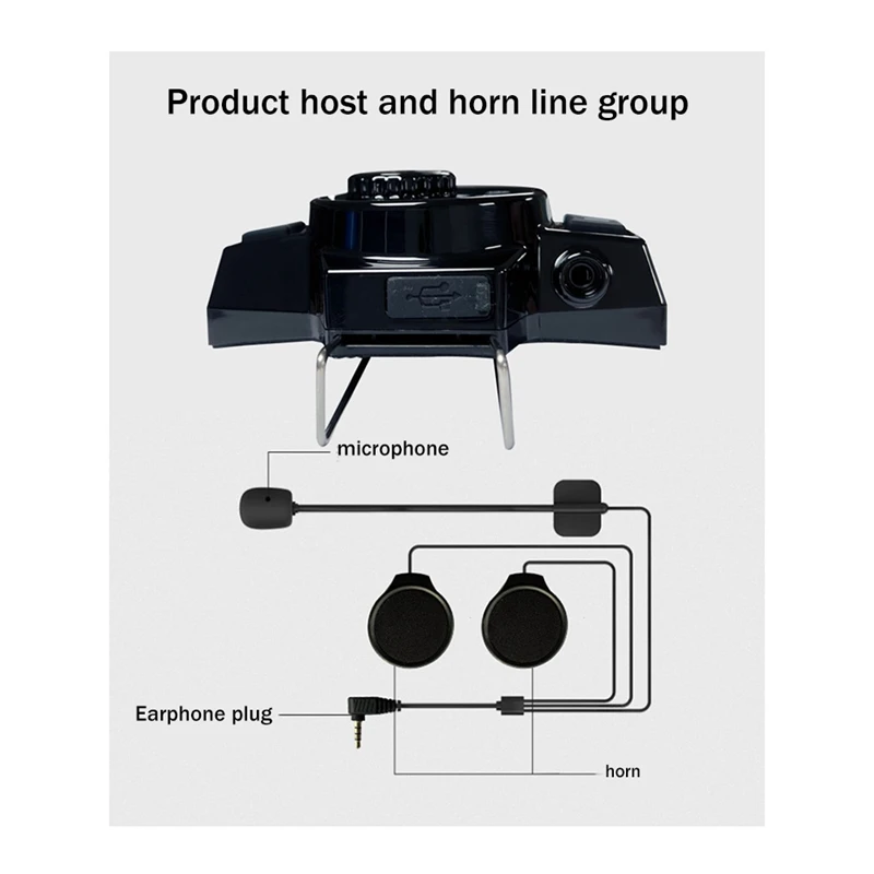 RISE-ชุดหูฟังรถจักรยานยนต์หมวกกันน็อค Bluetooth5.0 หูฟังไร้สายชุดหูฟังเพลงรถจักรยานยนต์ขี่จักรยานชุดหูฟังโทร