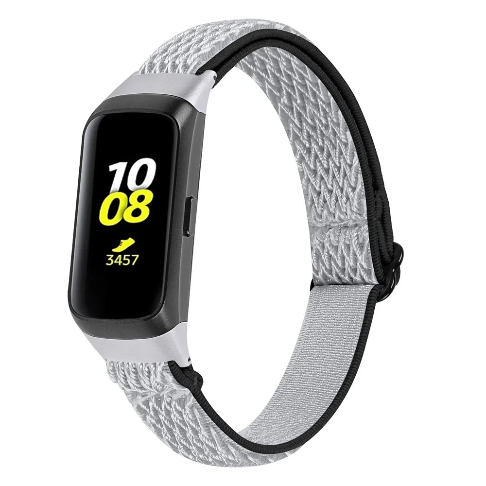 Nowy elastyczny nylonowy pasek z warkoczem do zegarka Samsung Galaxy Fit R370 Bransoletka sportowa Pętla na nadgarstek do Samsung Fit R370