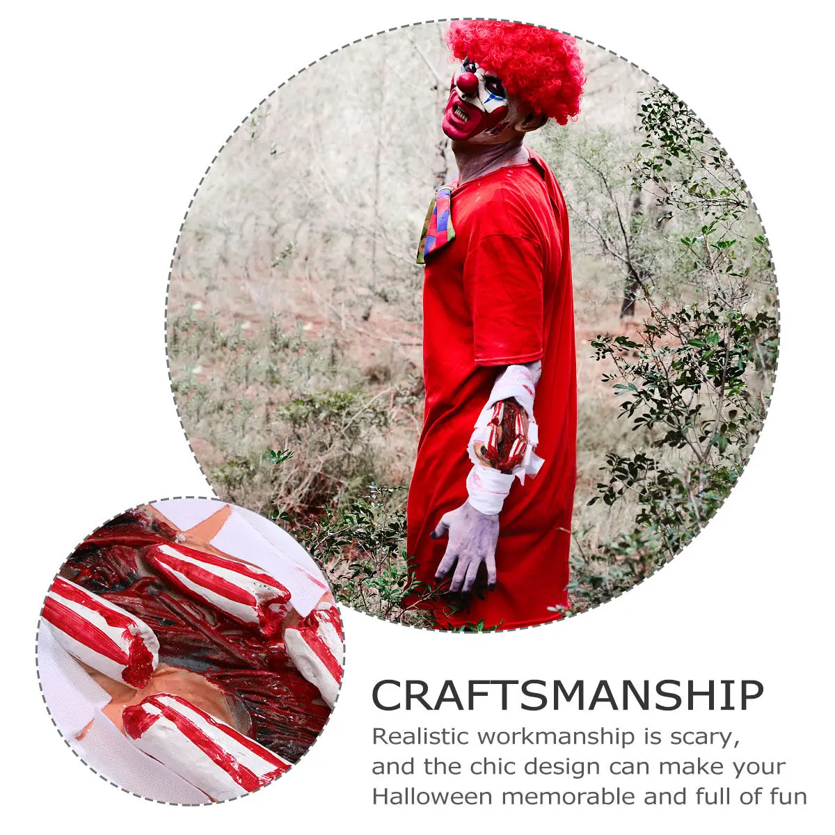 

1 шт. кровавая повязка для Хэллоуина, страшные декорации, реквизит для вечеринки в доме с привидениями, кровавая марля, реквизит для фокусов, косплей, новинка