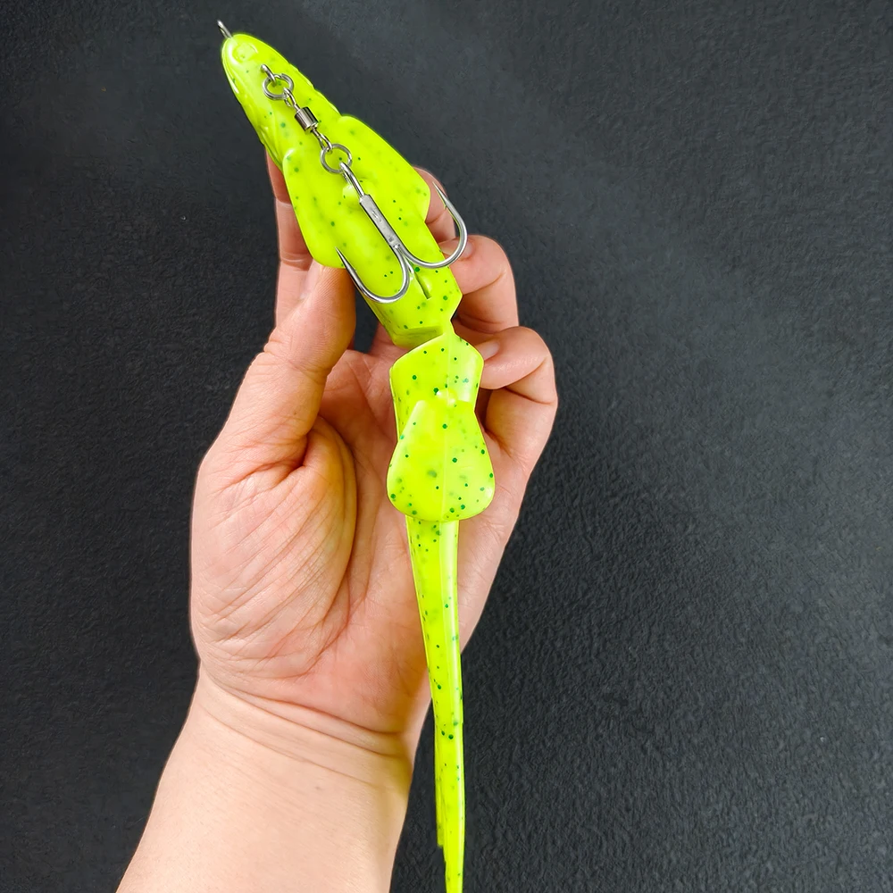 LUREGO 22cm 2-teiliger Premium-Weichköder - Entwickelt für Schwimm- und Spinnangeln, Inklusive Doppelhaken – Detail 9