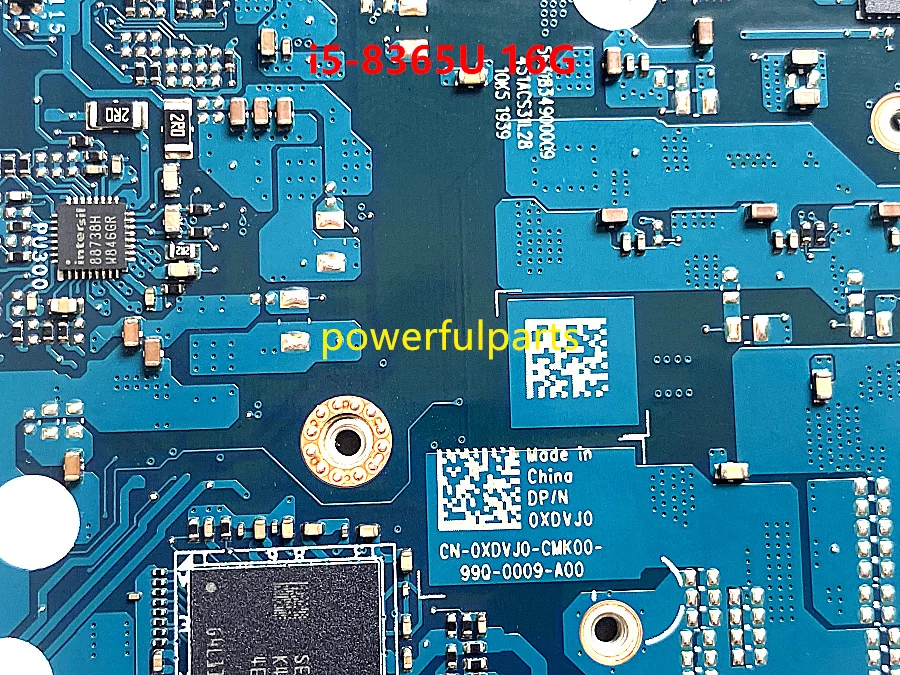 เมนบอร์ด i3-8145U สำหรับ Dell XPS 13 9380 i5-8265U i7-8565U ซีพียู4G 8G 16G 05F77F 0XDVJ0 CN-0XDVJ0 EDO30ทำงาน LA-E672P ดี