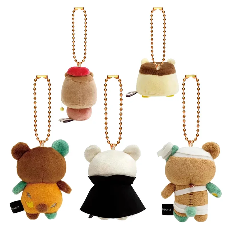 Miniso Rilakkuma Cute Halloween Series Plush Doll Pendant Anime Keychains Backpack Ornament Birthday Gifts for Boys and Girls