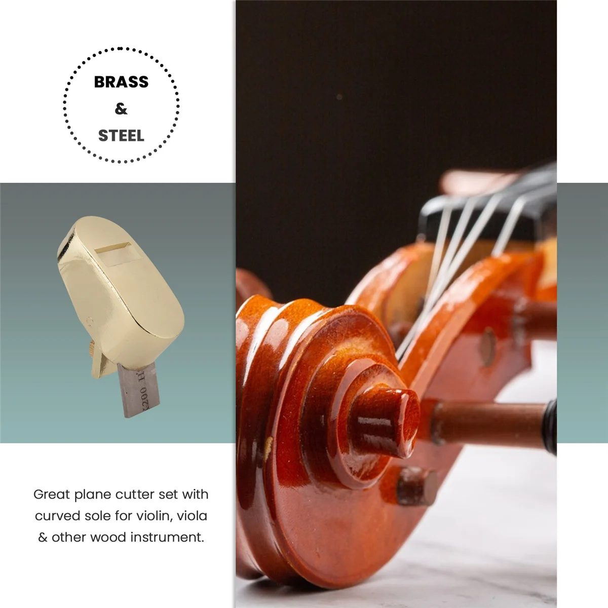 Novo 5 peças carpintaria avião cortador conjunto sola curvada metal cobre luthier ferramenta violino viola violoncelo instrumento de madeira