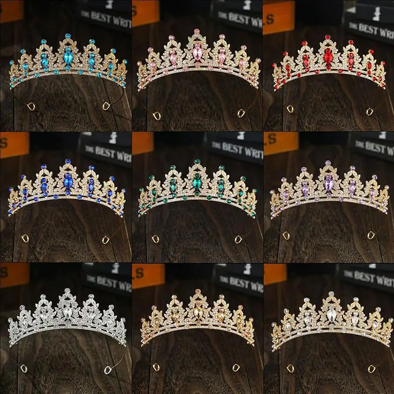 Hochzeitshaar-Tiara, Kristall-Braut-Tiara, Krone, silberfarbenes Diadem, Schleier-Tiara, Hochzeitshaar-Accessoires, Kopfschmuck, Kopfschmuck-Schmuckstücke – Detail 6