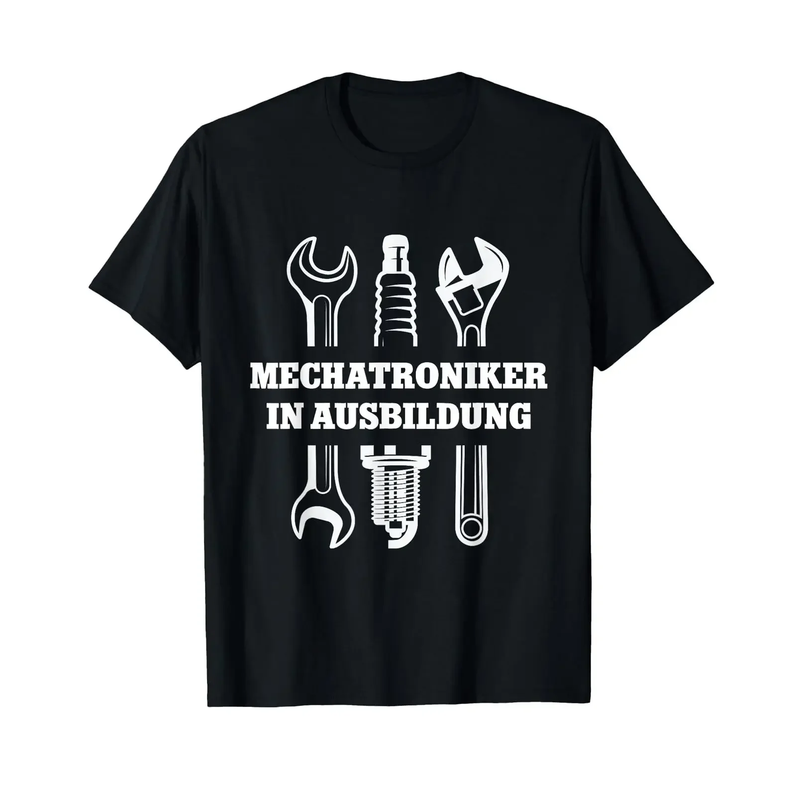 T Shirt with Mechatronics in Training Apprentice Study black vintage Washed Casual graphic Versatile Unisex Comfortable fashion