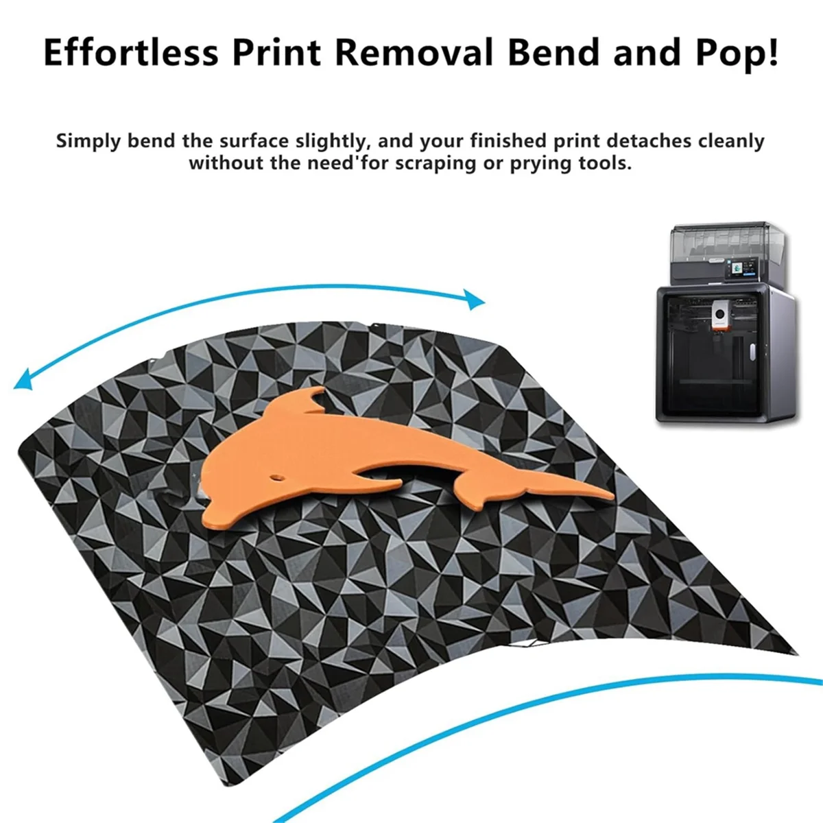 

AA98 264x276mm for S1C Build Plate,Double Sided PEO PET Build Plate Flexible Spring Steel Heated Printing Bed Platform