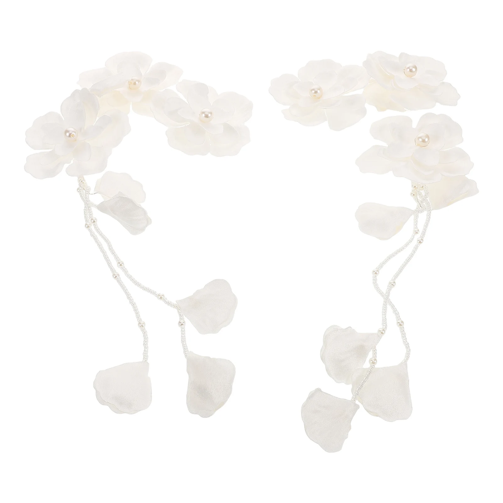 

1 Pair Botanical Fairy Ear Cuff Romantic Floral Design Bridal Wedding Accessories Elegant Ethereal Style Secure Fit Long Wear