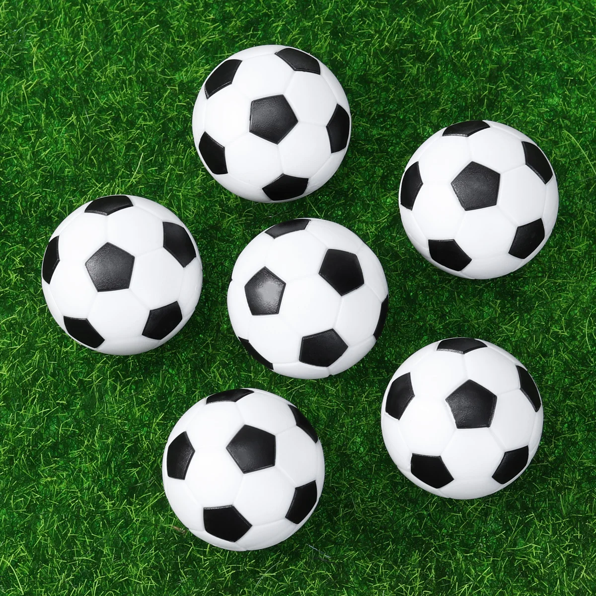 

6pcs 32Mm Black White Table Football Balls For Striker Roma Mini Soccer Set Small Ball Ideal 135Cm Table Team Sport