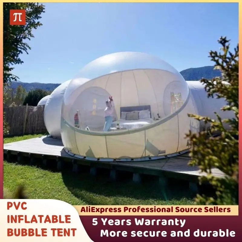 

Надувная прозрачная купольная палатка-шатер для кемпинга 2026 года, с эффектом звездного неба, для сада, коттеджа, отеля, бизнеса, с воздуходувкой