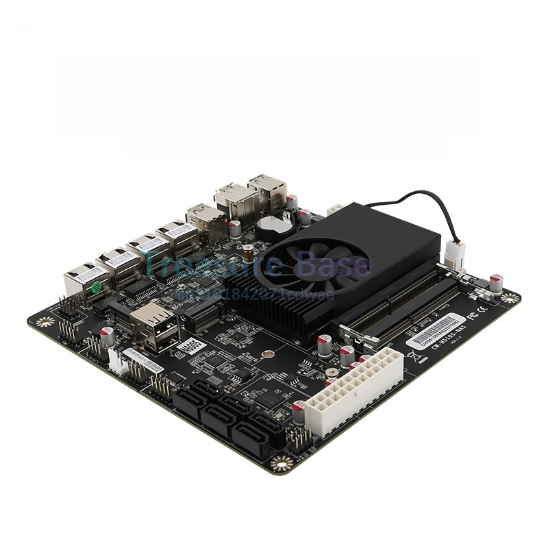 

N5105 Industrial Motherboard, NAS Board with 4 Cores 4 Threads Low Power Processor 4x2.5G i225 Network 2 M.2 Slot 6xSATA DP & HD