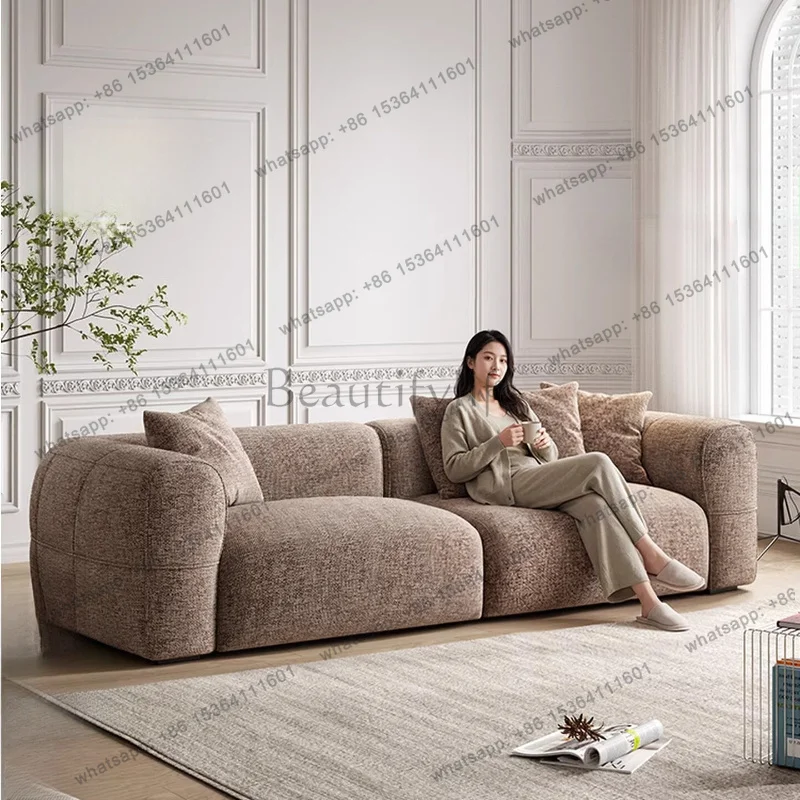LJY French Retro Chenille Fabric Sofa Removable Washable Design Perfect for Small Living Rooms & Airbnb Rentals interior furnitu