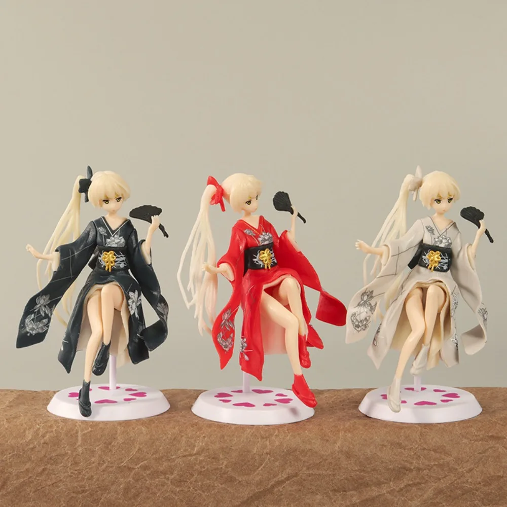 

Anime Character Beautiful Girl Figurine, Sora Kasugano In Kimono Figurine Desktop Ornament Birthday Gift for Boys Girls