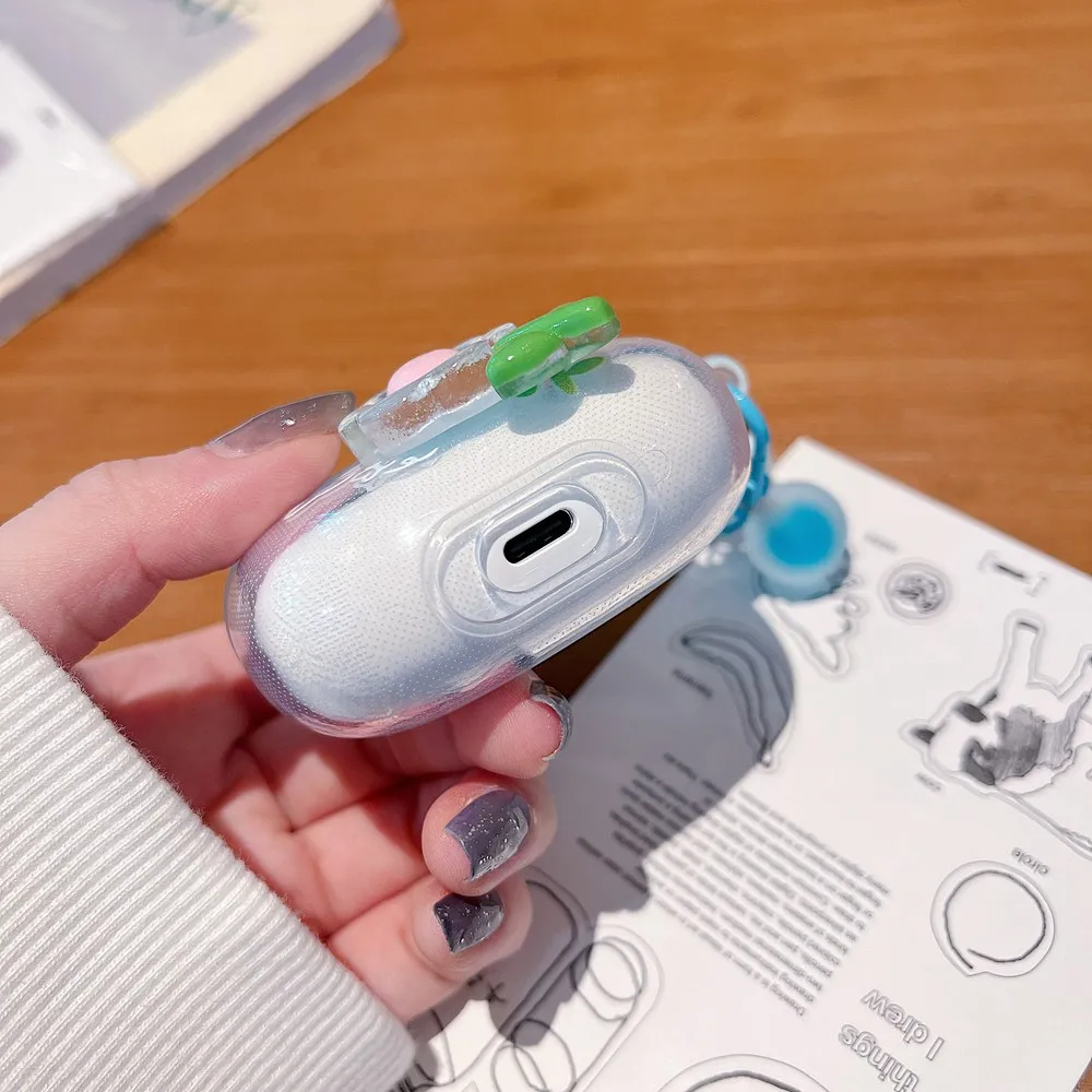 Per Xiaomi Redmi Buds 6 Pro Custodia 3D Star Farfalla Orso Auricolare Cover morbida Redmi Buds 6Pro Cuffie Box Fundas con portachiavi