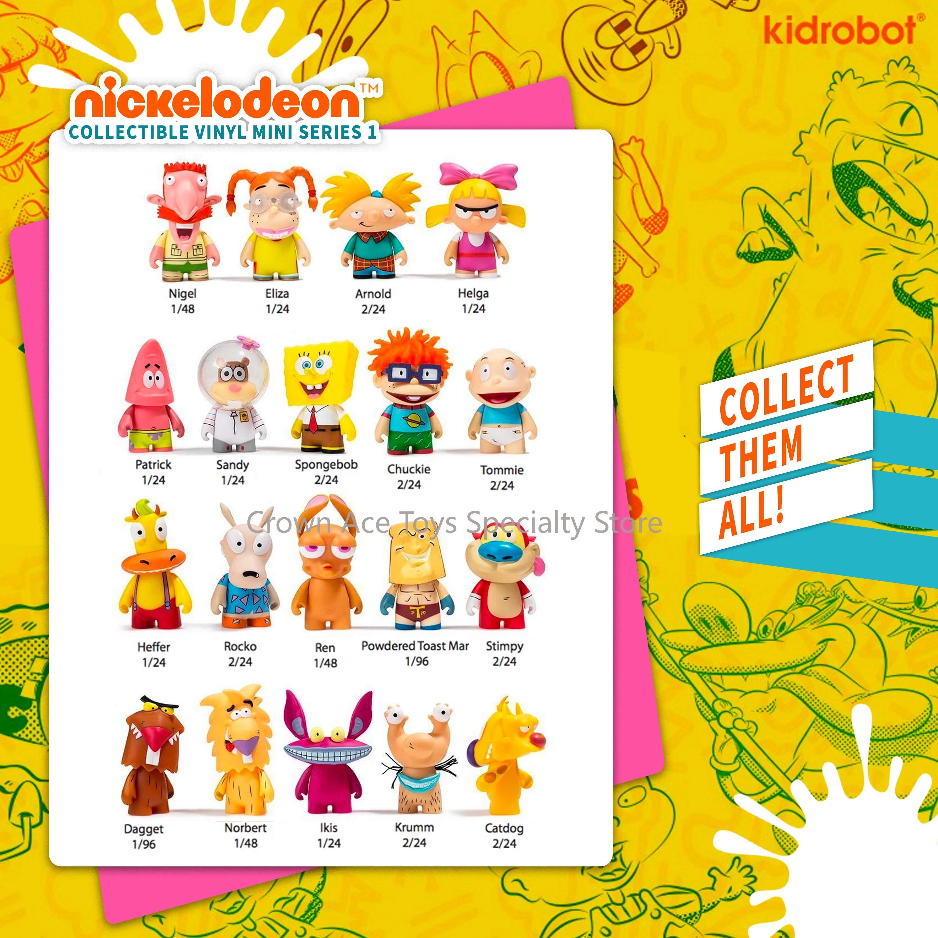 

In Stock Kidrobot Nickelodeon The 1990s Eliza Arnold Helga Dagget Norbert Krumm 2'' Blind Box Ornaments Trendy Collectible Toys