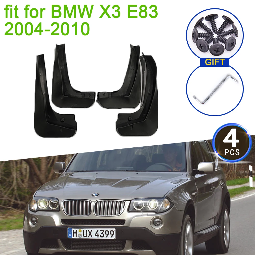 

For BMW X3 E83 2004 2002019 2020 2021 2022 2023 Mudguard Fenders Anti-splash Upguards Mudflap Front Rear Wheels 4Pcs Accessories