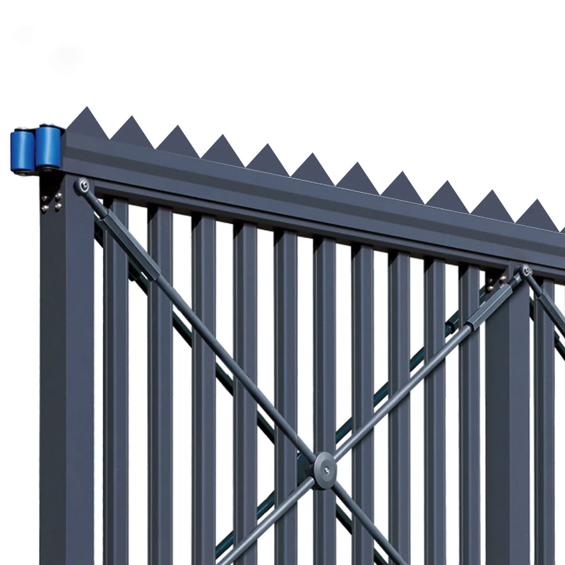 

High Quality Custom Electric Double Door Iron Metal Modern Automatic Aluminium Cantilever Sliding Drawing Steel Steel High