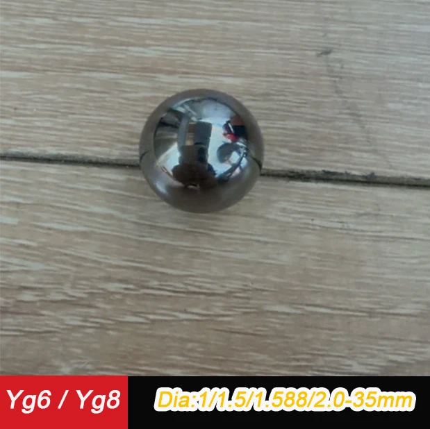 High Precision G10 Yg6/Yg8 Hard Alloy Ball Dia 1 to 35mm Bearing Ball For Squeezing Punching Hole High Hardness Ball HRC93
