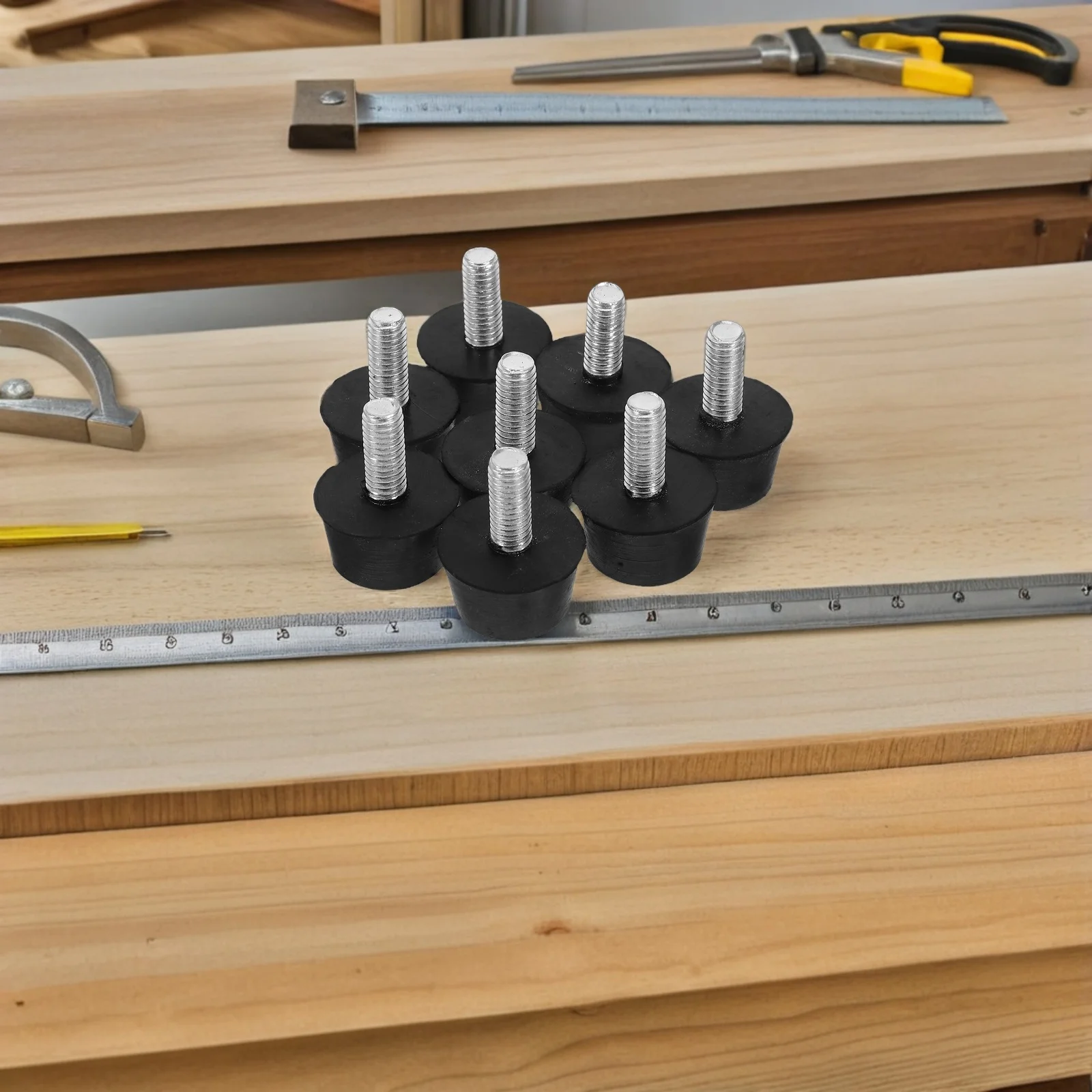 8 قطعة أدوات تسوية الأثاث القابلة للتعديل M6 موضوع قواعد مطاطية للأرضيات غير المستوية المضادة للانزلاق الحد من الضوضاء الجدول كرسي خزانة أريكة