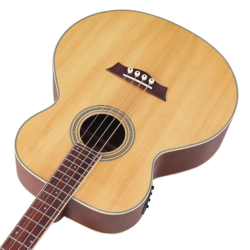 Jumbo Body 43 Inch Electric Acoustic Bass Guitar 4 String Acoustic Bass Folk Guitar With EQ Good Handicraft