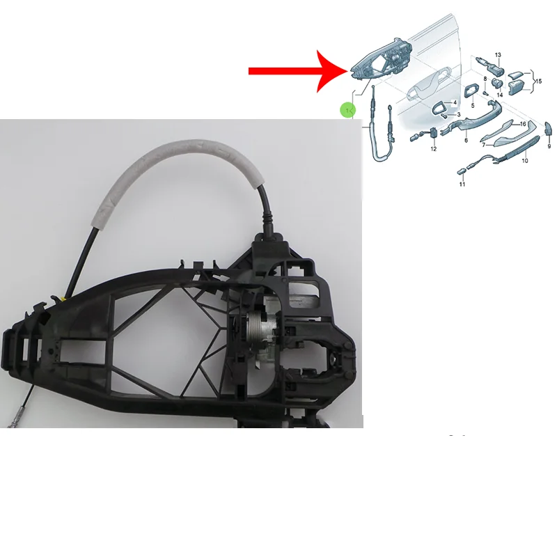 

For Audi A6L 19-24 C8 Outer Door Handle Bracket Base Frame External Cable 1pcs