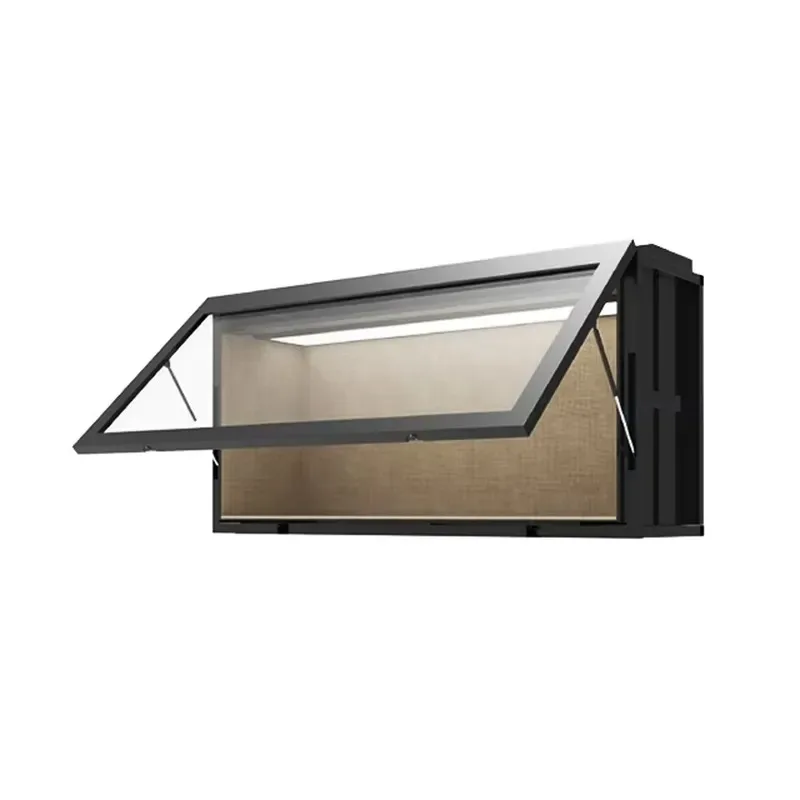 Floor to Ceiling Museum Display Stand High Security Glass Aluminum Showcase Dark Gray Modern Style Customizable Exhibition