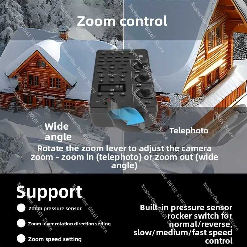 For Sony Camera Wireless Zoom Controller with Aperture Shutter Control White Balance for Z280V Z200 FX6