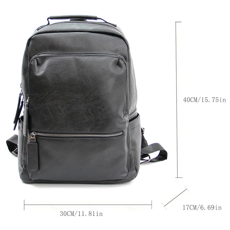 Luxuriöse Herren-Rucksäcke, geräumige Rucksäcke für Herren, Business- und Freizeit-Laptop-Taschen, Rucksack aus weichem Leder, Herren-Schulrucksack für Studenten. – Detail 11