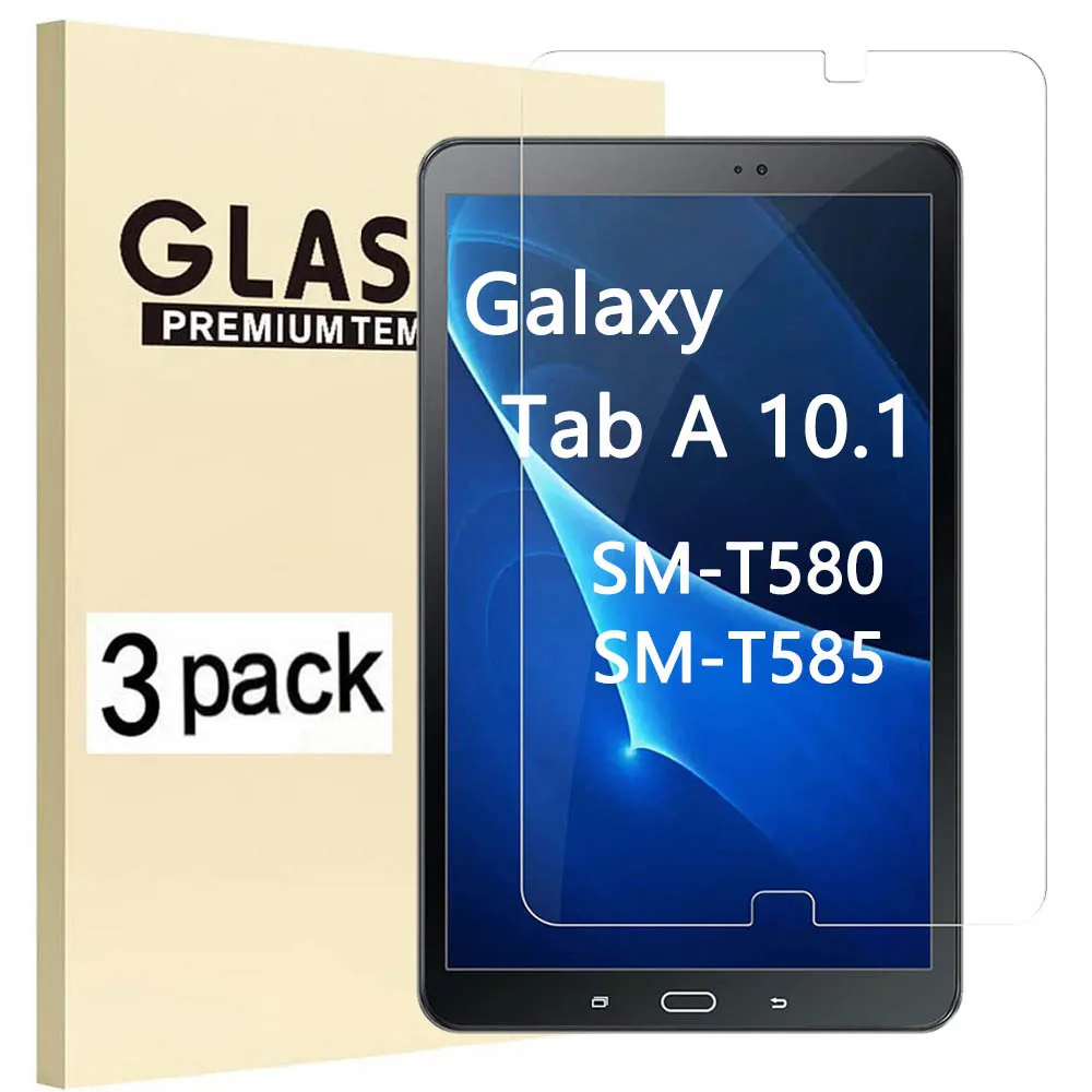 

(3 Packs) Tempered Glass For Samsung Galaxy Tab A 10.1 2016 SM-T580 SM-T585 T580 T585 Anti-Scratch Screen Protector Tablet Film