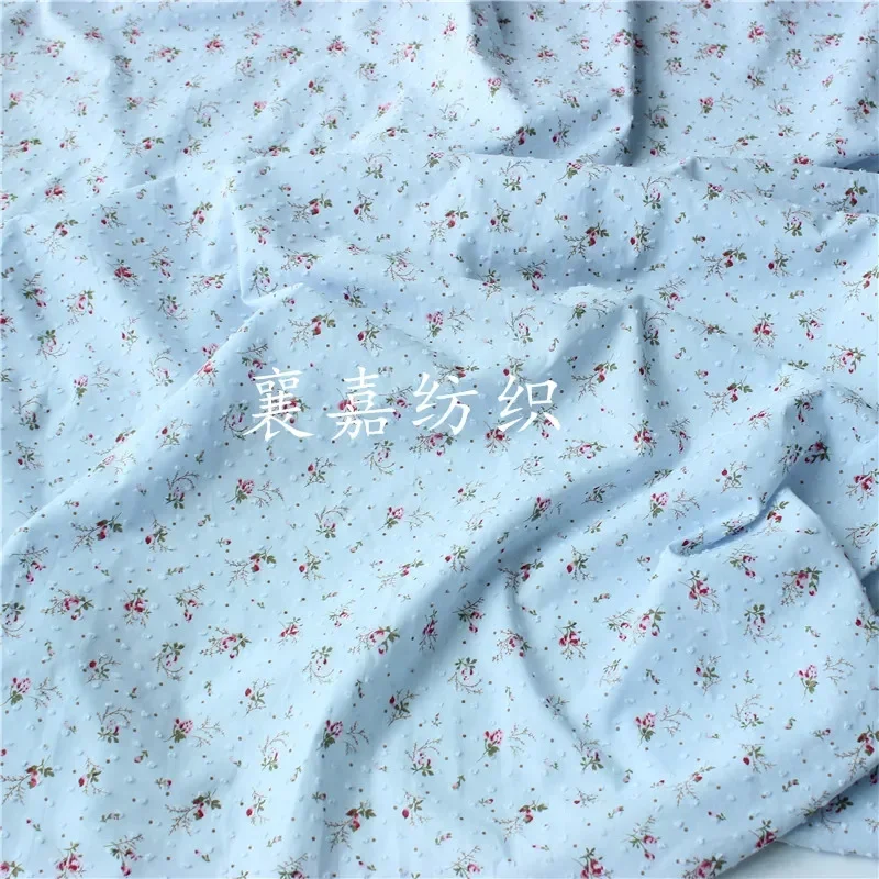 Small Floral Rose Cotton Polka Dot Fabric 150x50 Cm for Children's Clothing Women's Blouse Skirt DIY Cut Shirt Home Decor