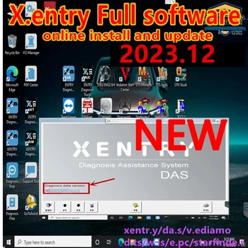 2023.12 xentry full software remote install and update for MB STAR sd C4C5C6 openport Mercedes Benz diagnostic software xent