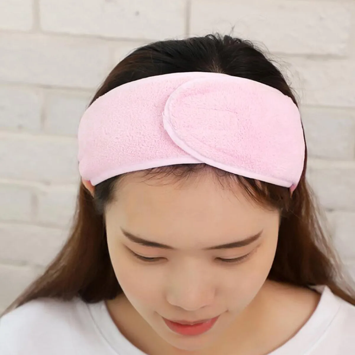 1Pcs Colorful Skin-Friendly Stretchable Facial Headband for Spa Makeup Shower Cleansing Adjustable Hook Loop Tape Wide Elastic