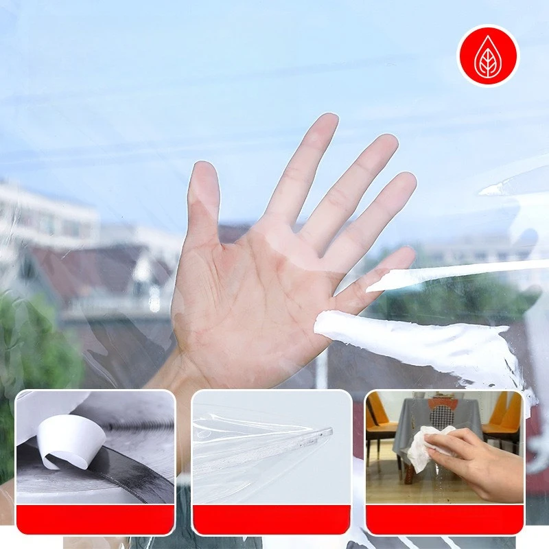 Winter Transparent Sealing Window Screens Self Adhesive Windproof Warm Windows Film with Magic Tape Insulation Films Curtains - view 2