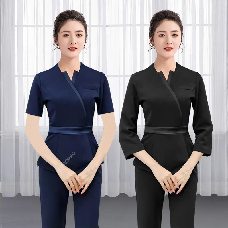 Beautician's Work Clothes Beauty Salon Medical Beauty and Plastic Surgery Specialized Work Clothes Health Salon Massage SetS-3XL