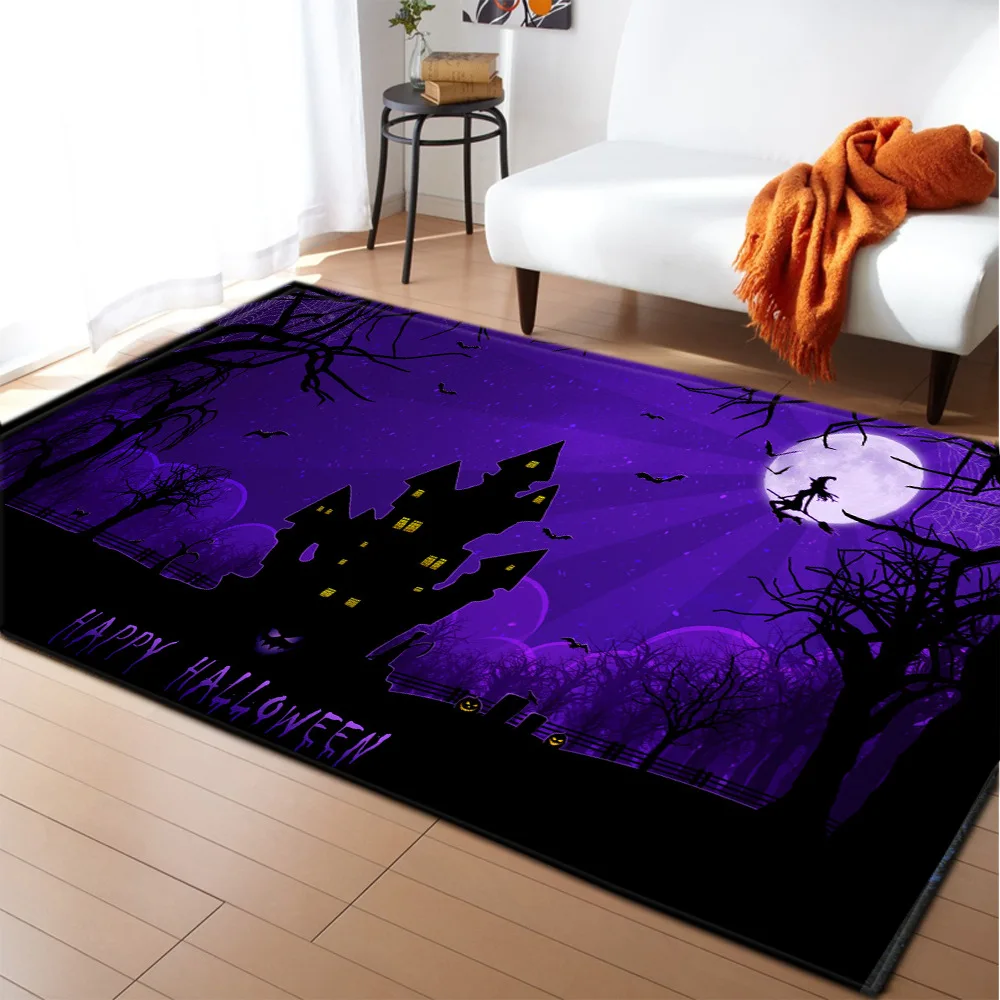 

Halloween Pumpkin Lantern New Cartoon Carpet Carpets for Bed Room Rugs for Living Room Bedroom Decoration Foam Memory Rugs