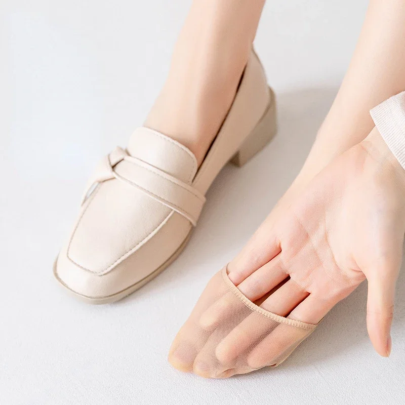 Forefoot Pads Five Toe Foot Pain Care Women High Heels Half Insoles Calluses Corns Foot Care Tool Toe Pad Absorbs Shock Socks