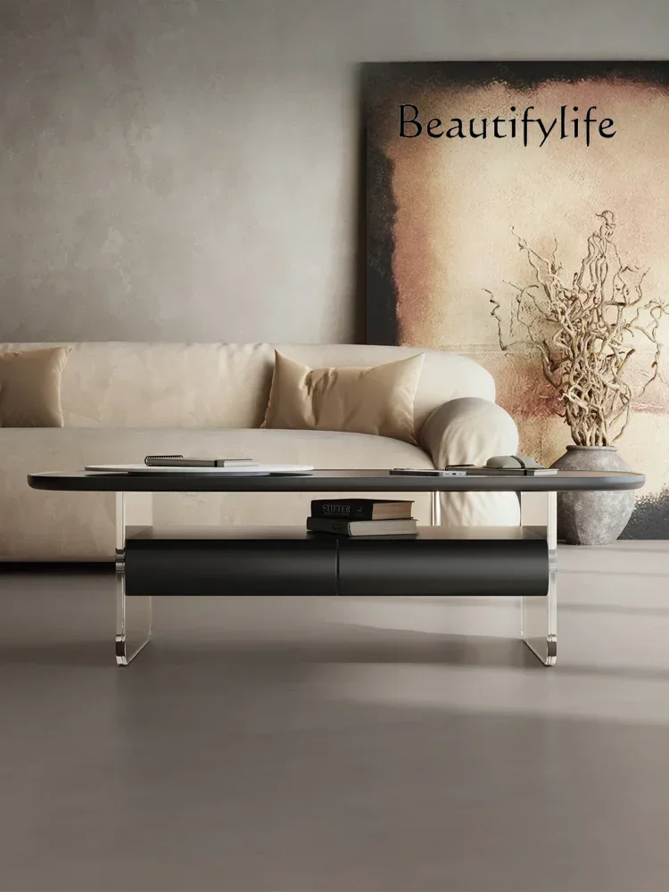 

Nordic Cream Style Acrylic Household Minimalist Suspension Tea Table Modern Minimalist