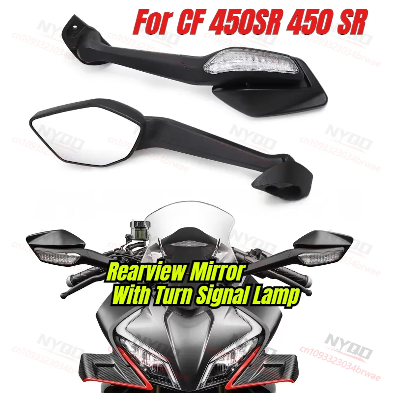 

Motorcycle Accessories Rearview Mirror with Turn Signal Lamp Mirrors with Indicators for CF 450SR 450 SR