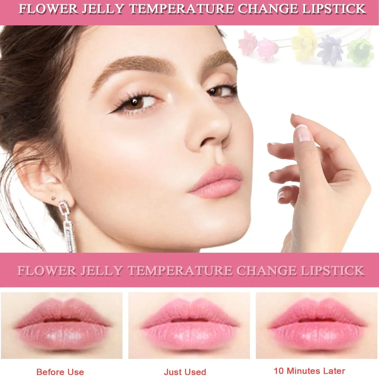 Rossetto idratante trasparente trasparente Gelatina che cambia colore Balsamo per labbra Rossetto di cartamo nutriente impermeabile a lunga durata