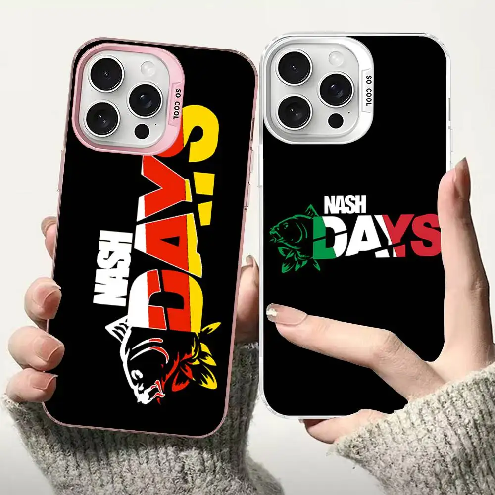 

N-NashS Fishing Logo Colorful Phone Case For IPhone 17 16 15 14 13 12 11 Pro Max Plus Matte Cover