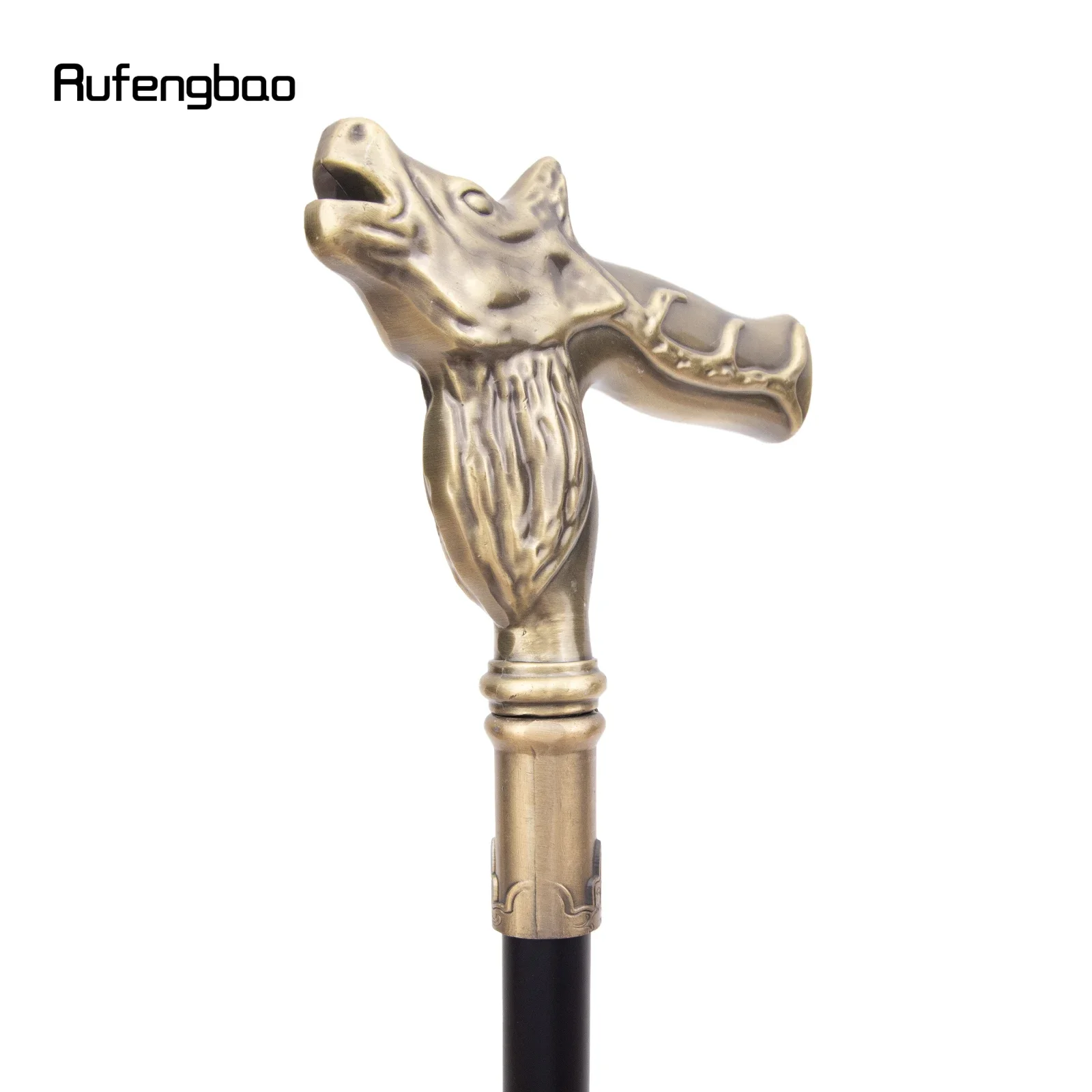 ทองแดงกวางเดิน Cane แฟชั่นตกแต่งเดิน Stick สุภาพบุรุษ Elegant คอสเพลย์ Cane KNOB Crosier 92 ซม