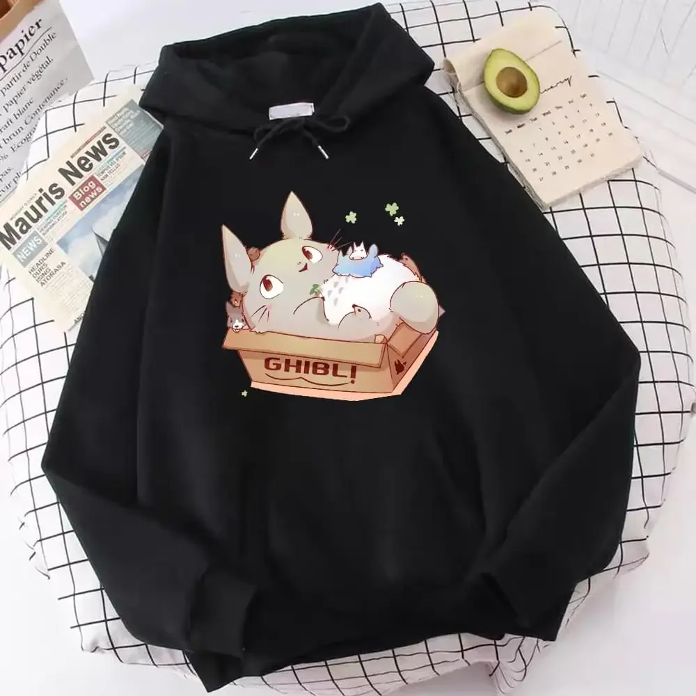 Harajuku Kawaii Japanese Anime Graphic Printing Women Hoodie Fashion High Street Casual O-neck Unisex Pullovers Sweatshirt Tops