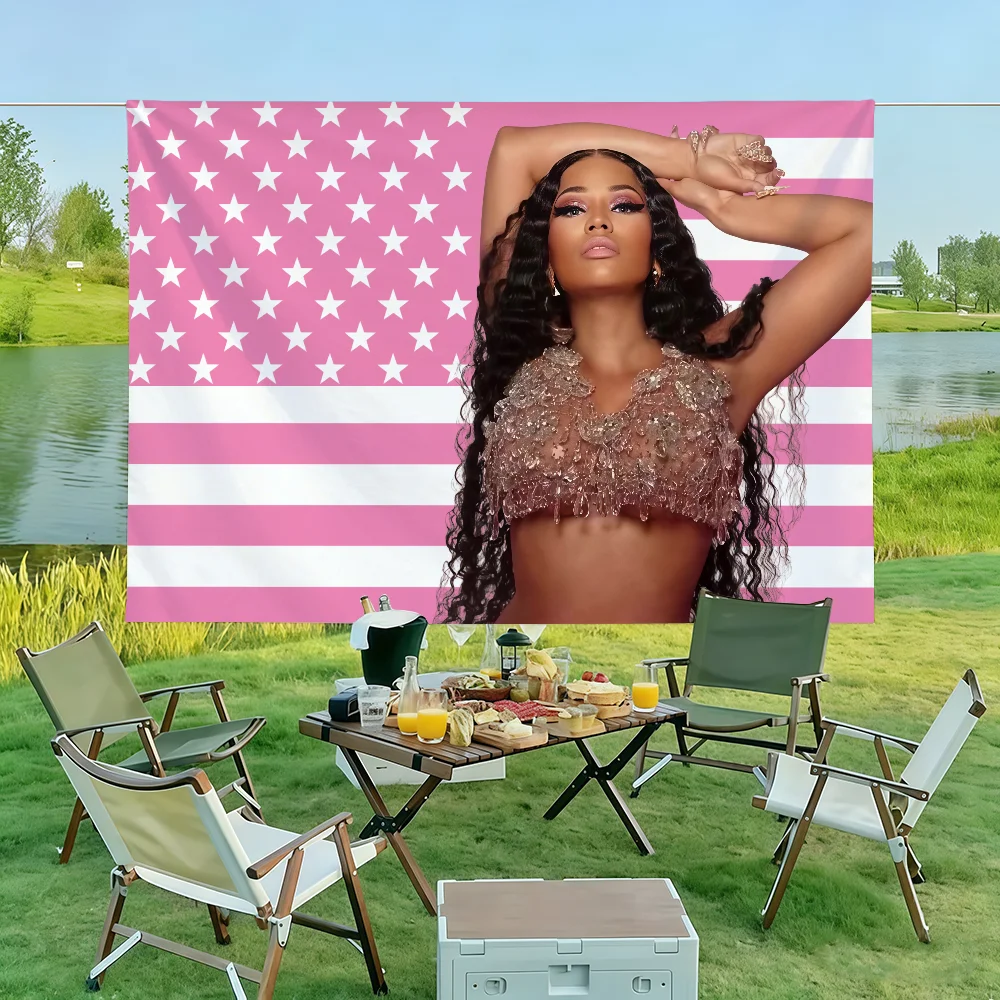 Tobago Rapper N-nicki Minaj Flag Wall Decorations Home Decor Suitable For Living Rooms Bedrooms Dormitories Parties And Holidays