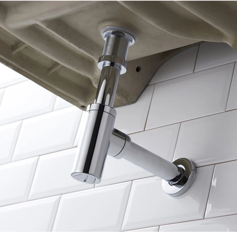 Bathroom Basin Bottle Trap Drain Gold Modern Sink Pop Up Filter Fixture Stopper Set Washbasin Siphon Hose Accessory Renovation