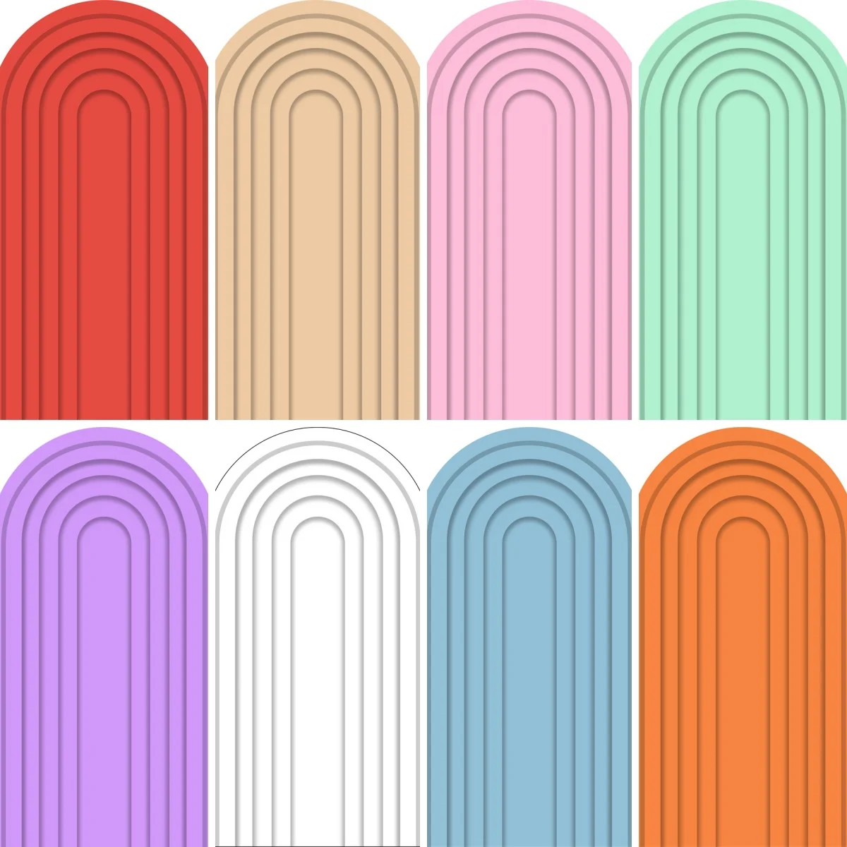 Tło łukowe dwustronne Yeele Rainbow Stripes na urodziny, wesele, baby shower, z możliwością personalizacji kolorów, elastyczne tło łukowe. — zdjęcie produktu 4