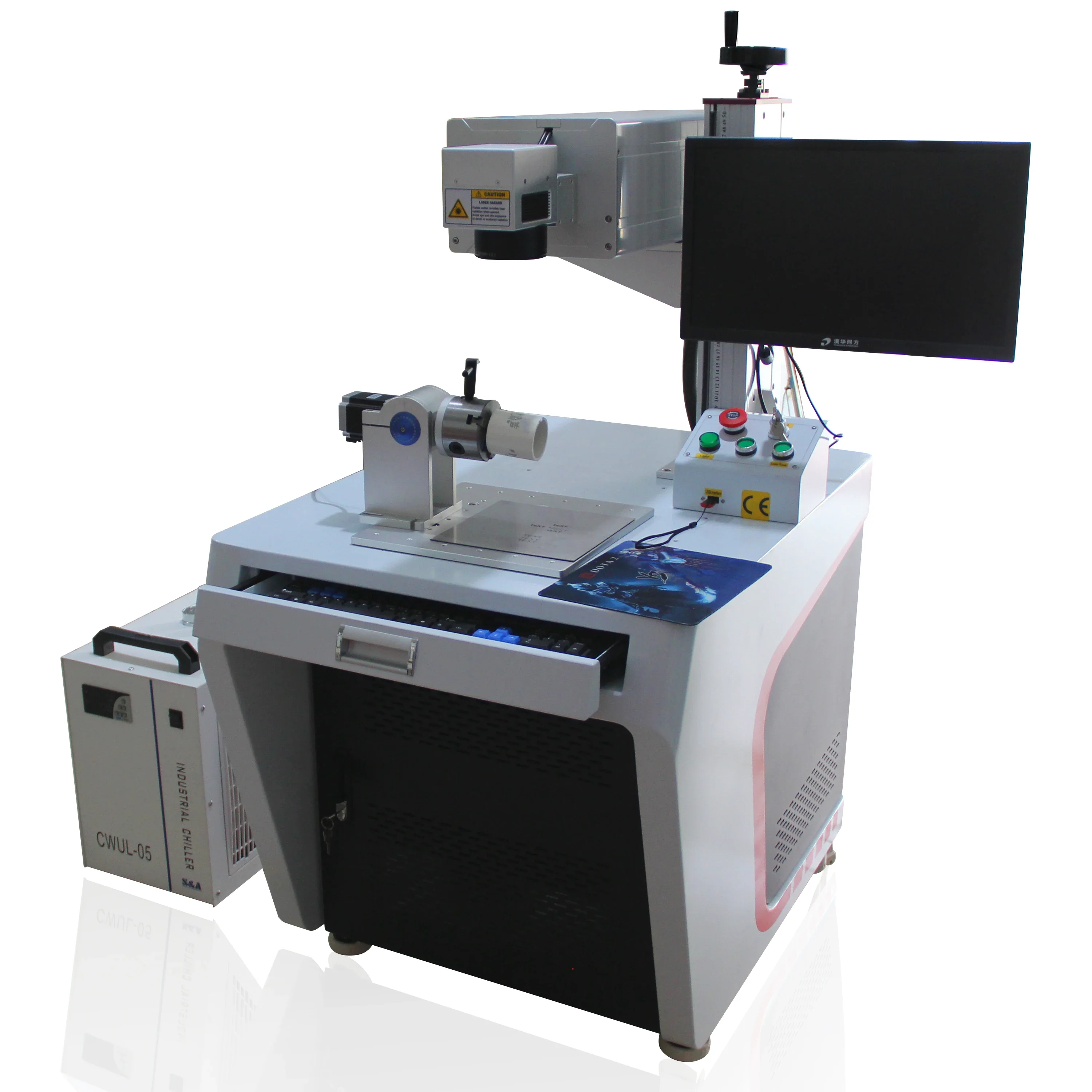 desktop fiber  marking machine fiber  marking machine 20w rotary table for pen fiber marking